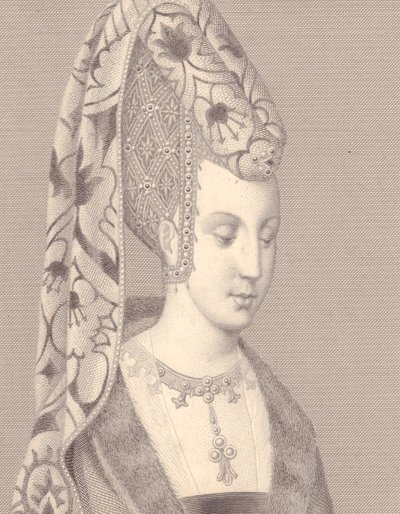 Portrett av Isabelle eller Isabeau av Bayern-Ingolstadt, dronning av Frankrike av Walter Charles Mills