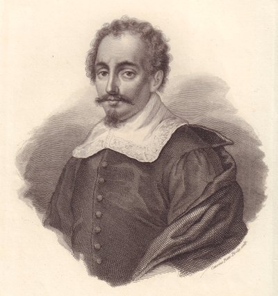 Portrett av den italienske geografen Jacopo Cantelli (1643-1695), kobberstikk av Caterina Piotti-Pirola av Walter Charles Mills