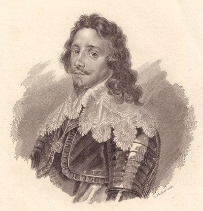 Portrett av Thomas Francis of Savoy, Prince of Carignano (1596-1656), kobberstikk av G Fusinati fra maleri av Van Dick av Walter Charles Mills