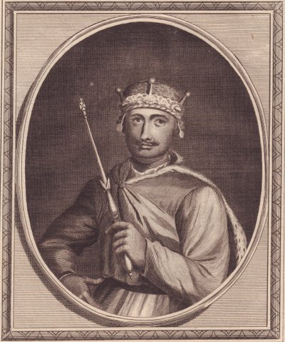 Portrett av William II av England (1056-1100), også kjent som Rufus, kobberstikk av John Goldar (1729-1795) av Walter Charles Mills