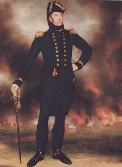 Sir George Cockburn (1772-1853) (litho-farge) av Walter Charles Mills