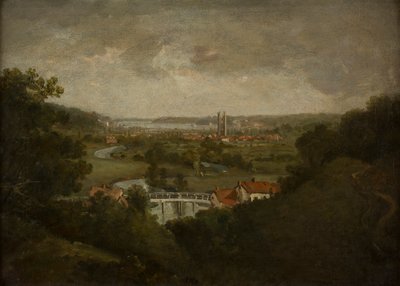 Vale of Dedham (olje på lerret) av John (circle of) Constable