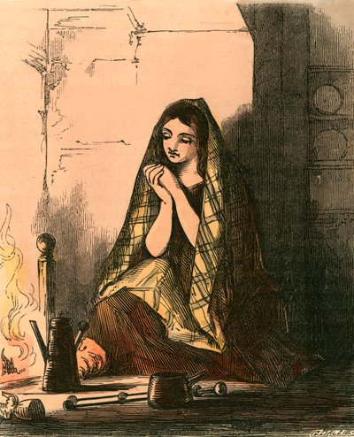 Aschenputtel in der Kaminecke von John Absolon