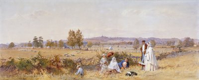 Felter på baksiden av Holloway Prison, Islington, London, 1859 av John Absolon