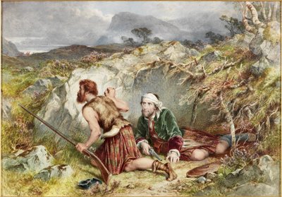 Fugitives from Culloden (akvarell og kroppsfarge om bord) av John Adam P. Houston