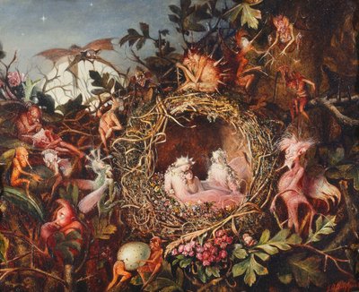 Feer i et fuglerede, ca. 1860 av John Anster Fitzgerald