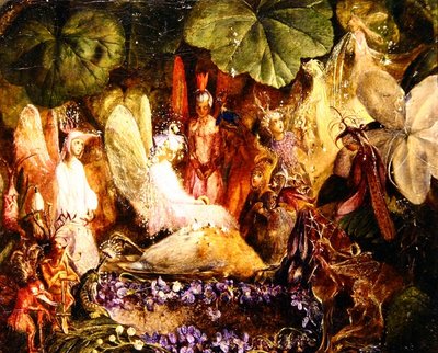 Hvem drepte Cock Robin? (olje på lerret) (se også 352705) av John Anster Fitzgerald