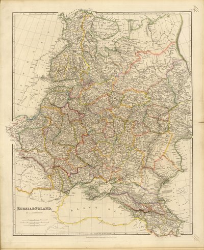 Kart over Russland og Polen, 1832. av John Arrowsmith