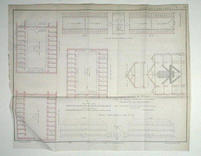 Foreslåtte bygninger for fanger under systemet for innesperring og disiplin underholdt av kaptein Maconochie, R.N. av John Arrowsmith