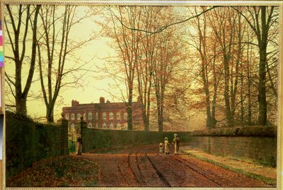 Går til kirken, 1880 av John Atkinson Grimshaw