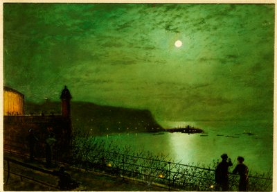 Scarborough by Moonlight fra trappene til Grand Hotel av John Atkinson Grimshaw