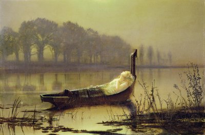 'The Lady of Shalott', ca. 1875 (olje på lerret) av John Atkinson Grimshaw