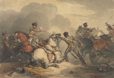 En kampscene av John Augustus Atkinson