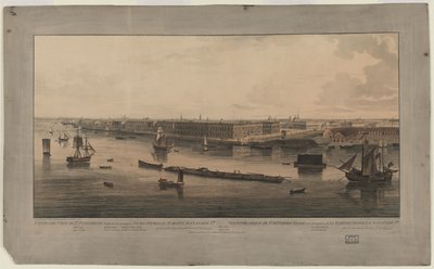 Panoramautsikt over St. Petersburg, mellom 1805 og 1807 av John Augustus Atkinson