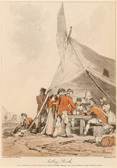 Suttling Booth, 1808 ca av John Augustus Atkinson