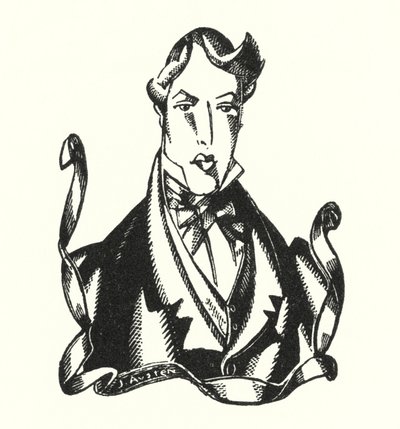 Finis-illustrasjon for Don Juan av Lord Byron (litho) av John Austen