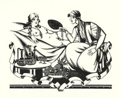 Illustrasjon for Don Juan av Lord Byron (litho) av John Austen