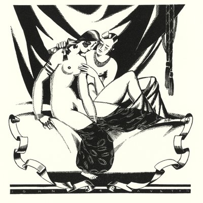 Illustrasjon for Don Juan av Lord Byron (litho) av John Austen