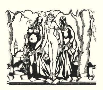 Illustrasjon for Don Juan av Lord Byron (litho) av John Austen