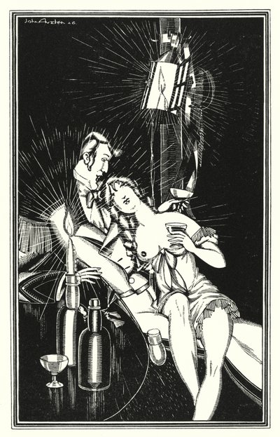 Illustrasjon for Don Juan av Lord Byron: Men Juan var ganske "A Broth of a Boy" (litho) av John Austen