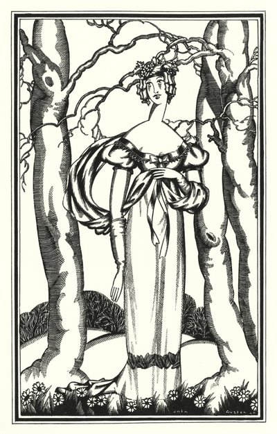 Illustrasjon for Don Juan av Lord Byron: Lady Adeline, My Dian of the Ephesians (litho) av John Austen