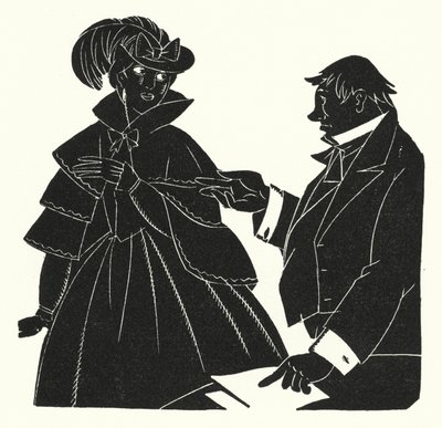 Illustrasjon for Madame Bovary av Gustave Flaubert (litho) av John Austen