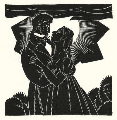 Illustrasjon for Madame Bovary av Gustave Flaubert (litho) av John Austen