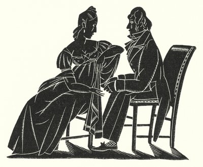 Illustrasjon for Madame Bovary av Gustave Flaubert (litho) av John Austen