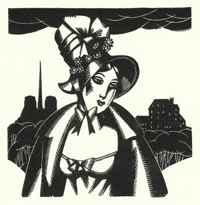 Illustrasjon for Madame Bovary av Gustave Flaubert (litho) av John Austen