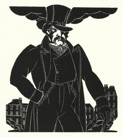 Illustrasjon for Madame Bovary av Gustave Flaubert (litho) av John Austen