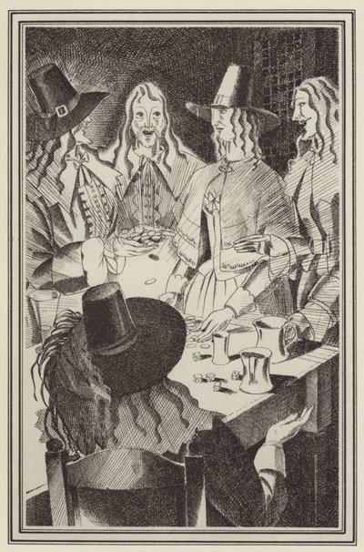 Illustrasjon for Moll Flanders av Daniel Defoe (litho) av John Austen