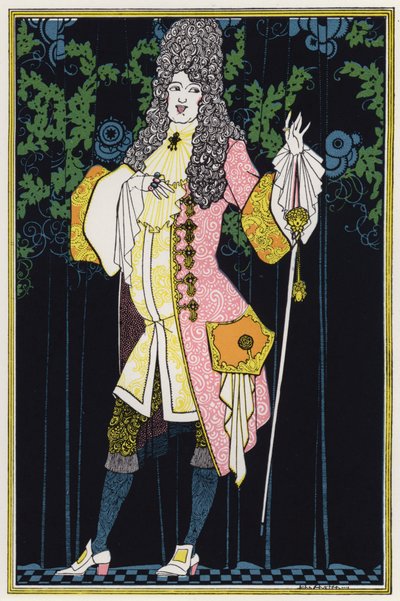 Illustrasjon for "Rogues In Porcelain", A Miscellany of Eighteenth Century Poems (farge litho) av John Austen