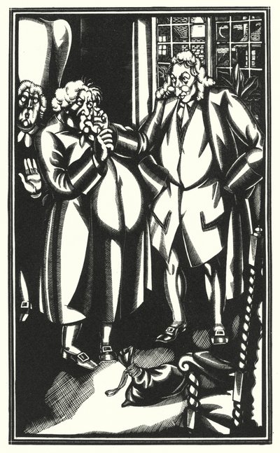 Illustrasjon for Tristram Shandy av Laurence Sterne (litho) av John Austen