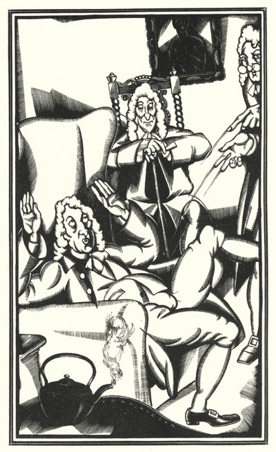 Illustrasjon for Tristram Shandy av Laurence Sterne (litho) av John Austen