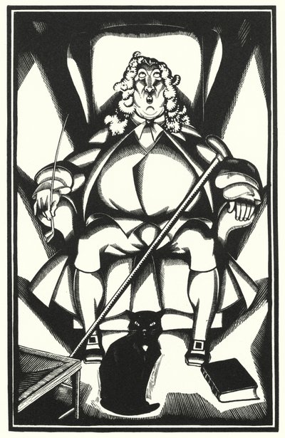 Illustrasjon for Tristram Shandy av Laurence Sterne (litho) av John Austen