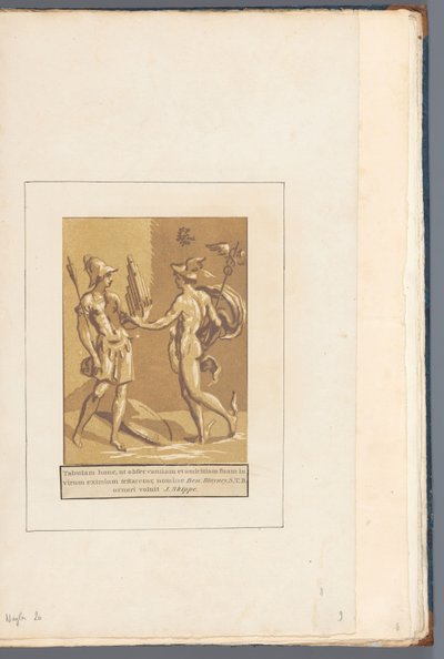 Mercury gir Minerva en panflut Til vennene hans og til hver (...) (serietittel på objekt) av John B. Skippe