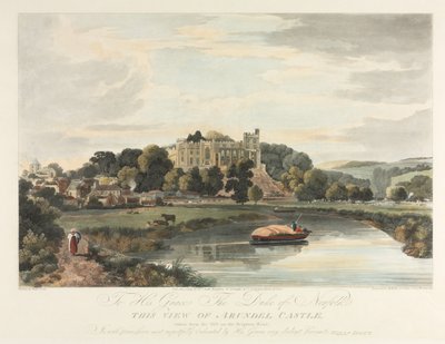 Denne utsikten over Arundel Castle av John Baily