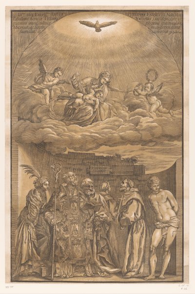 Maria i skyene og seks helgener Kunstverk av venetianske mestere (serietittel) Opera selectiora (serietittel) av John Baptist Jackson