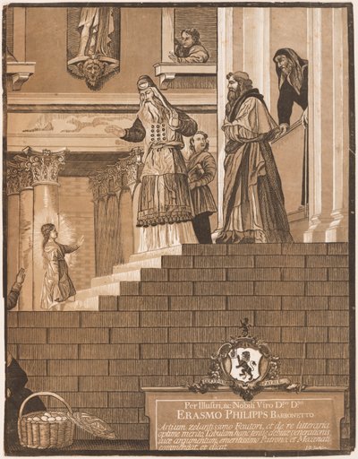 Presentasjon av jomfruen i tempelet, etter Titian (høyre ark) av John Baptist Jackson
