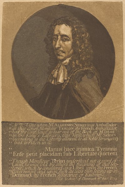 Algernon Sidney av John Baptist Jackson after Justus van Verus