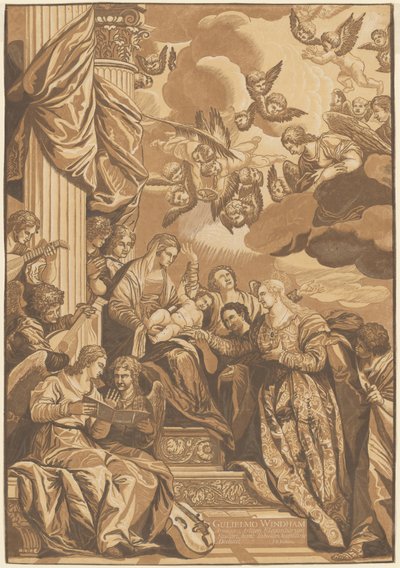 Mystisk ekteskap av St. Catherine av John Baptist Jackson, after Veronese