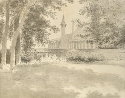 Balliol kapell og bibliotek fra Grove, 2. august 1783 av John Baptist Malchair