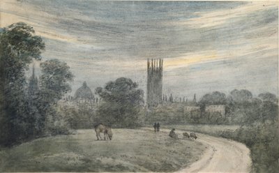 Inngangen til Oxford fra London, fra erindring, 16. juli 1790 av John Baptist Malchair