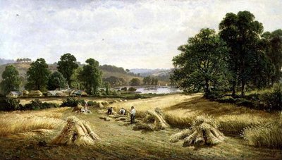 Innsamling av gullkornet nær Bishopsteignton, Plymouth av John Barrett