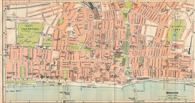 Brighton, c20th Century av John Bartholomew