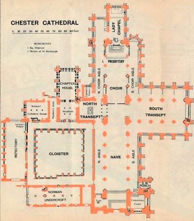 Chester Cathedral, 1900-tallet av John Bartholomew
