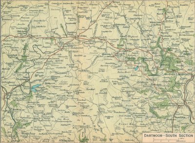 Dartmoor - South Section, 1900-tallet av John Bartholomew