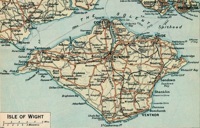 Isle of Wight., 1900-tallet av John Bartholomew