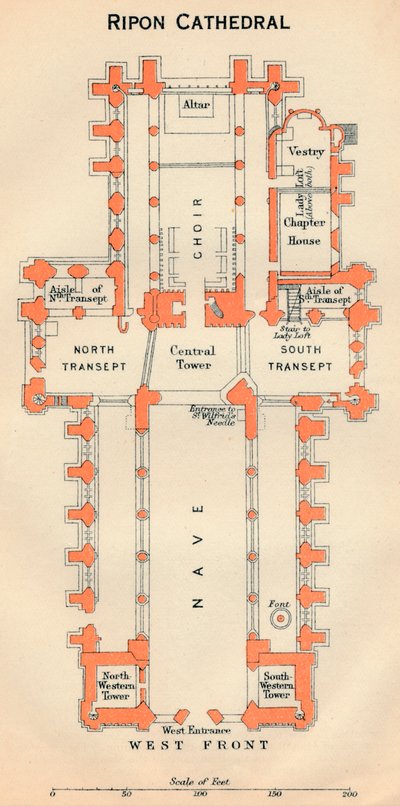 Ripon-katedralen, 1900-tallet av John Bartholomew