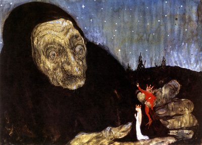 Trollkvinnen og kongens barn, 1909 av John Bauer